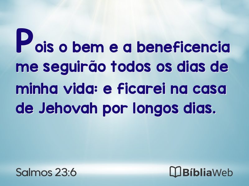 Salmos 23:6 em imagem para compartilhar