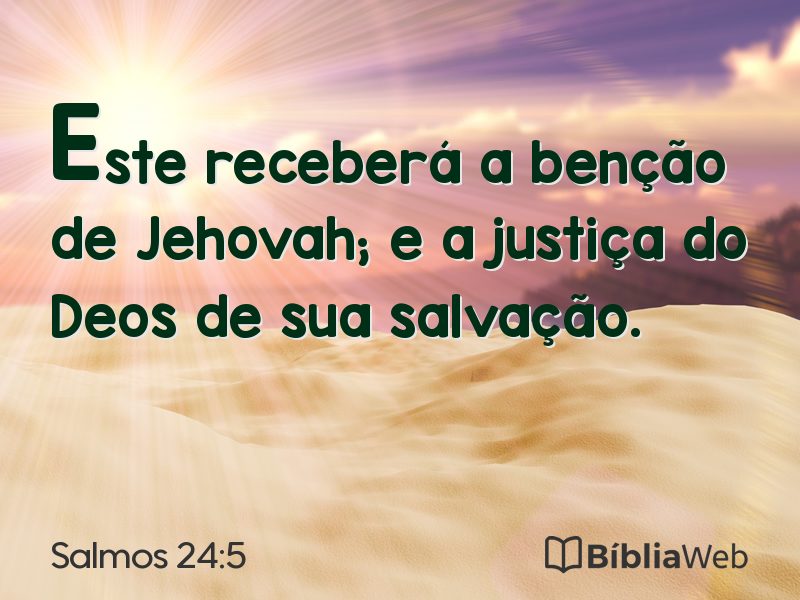 Salmos 24:5 em imagem para compartilhar