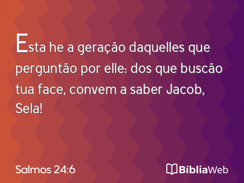 Salmos 24:6 em imagem para compartilhar