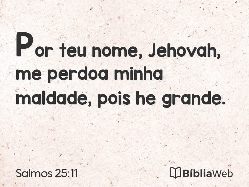 Salmos 25:11 em imagem para compartilhar