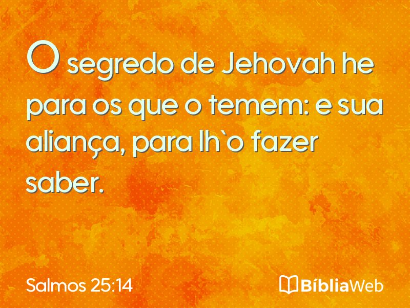 Salmos 25:14 em imagem para compartilhar