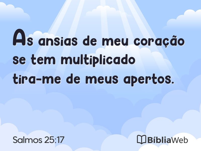 Salmos 25:17 em imagem para compartilhar