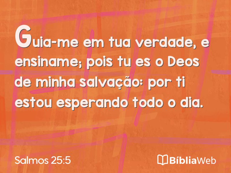Salmos 25:5 em imagem para compartilhar