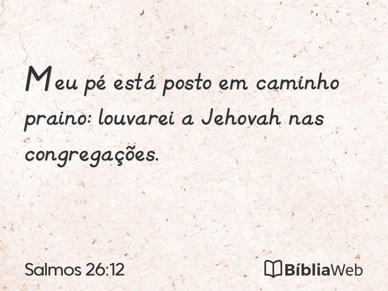 Salmos 26:12 em imagem para compartilhar