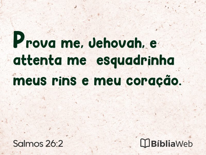 Salmos 26:2 em imagem para compartilhar