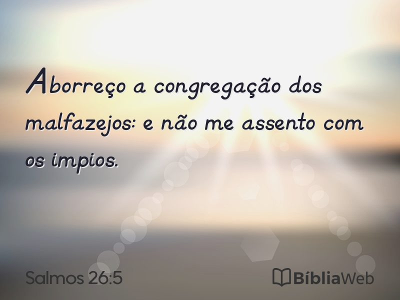 Salmos 26:5 em imagem para compartilhar
