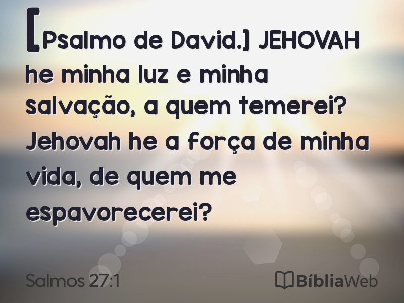 Salmos 27:1 em imagem para compartilhar