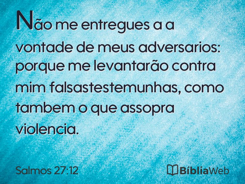 Salmos 27:12 em imagem para compartilhar