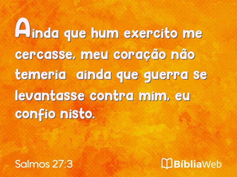 Salmos 27:3 em imagem para compartilhar