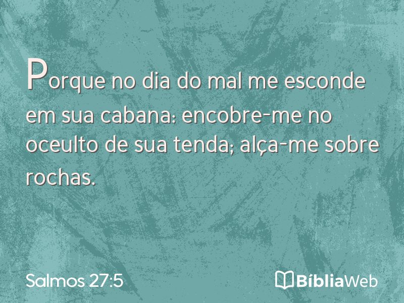 Salmos 27:5 em imagem para compartilhar