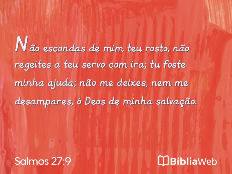 Salmos 27:9 em imagem para compartilhar