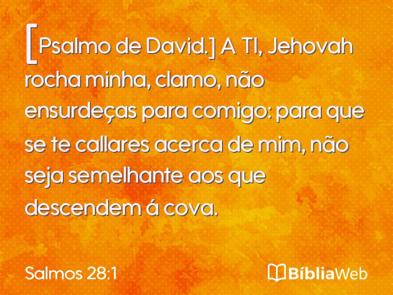 Salmos 28:1 em imagem para compartilhar