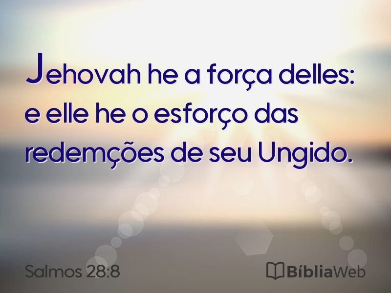 Salmos 28:8 em imagem para compartilhar