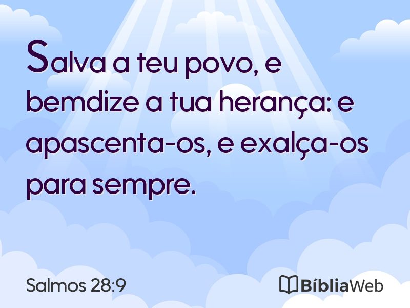 Salmos 28:9 em imagem para compartilhar