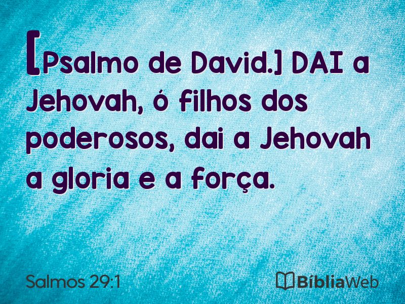 Salmos 29:1 em imagem para compartilhar