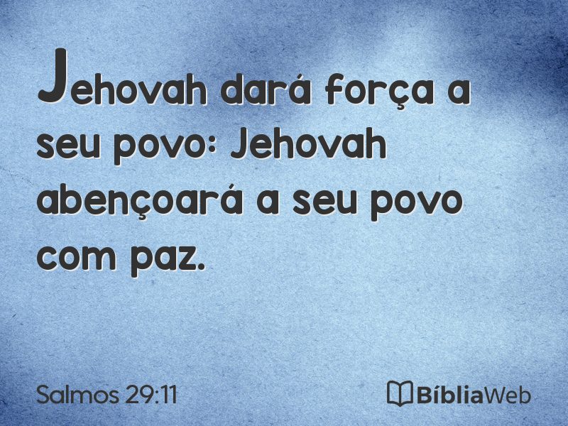 Salmos 29:11 em imagem para compartilhar