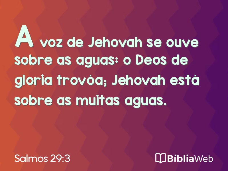 Salmos 29:3 em imagem para compartilhar