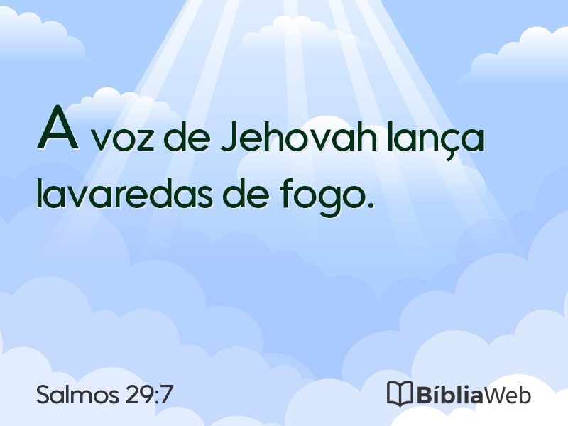Salmos 29:7 em imagem para compartilhar