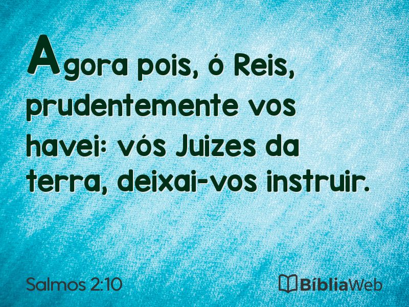 Salmos 2:10 em imagem para compartilhar