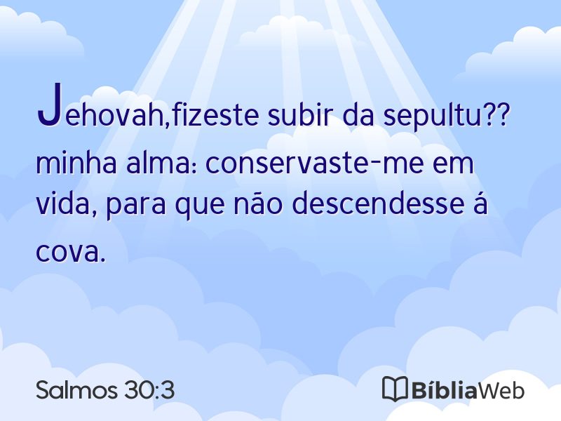 Salmos 30:3 em imagem para compartilhar