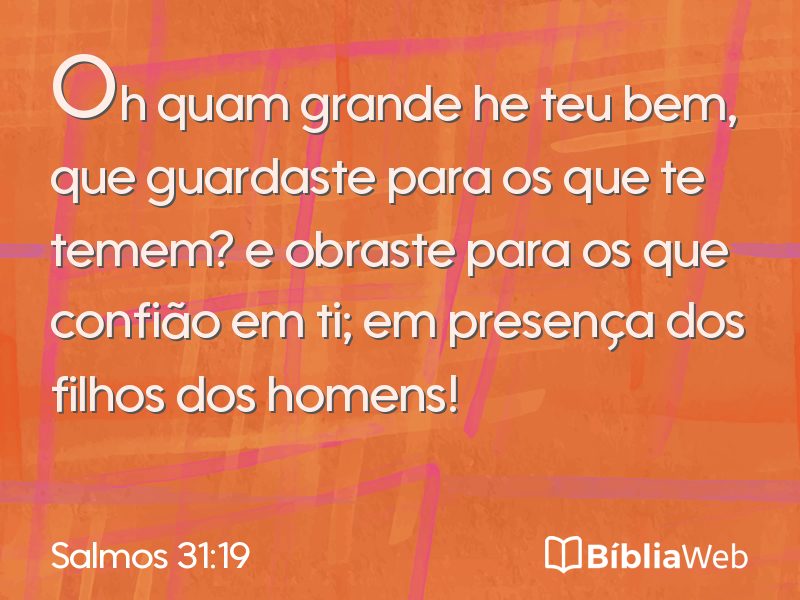 Salmos 31:19 em imagem para compartilhar