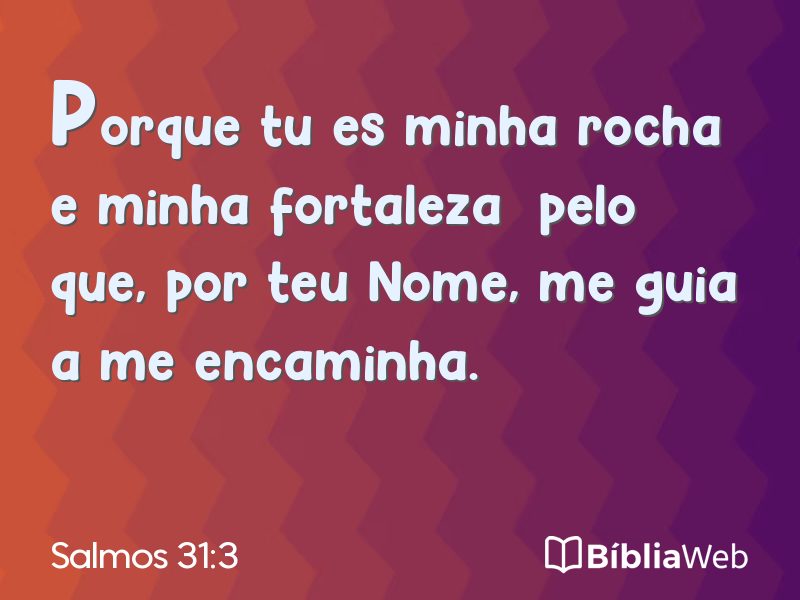 Salmos 31:3 em imagem para compartilhar