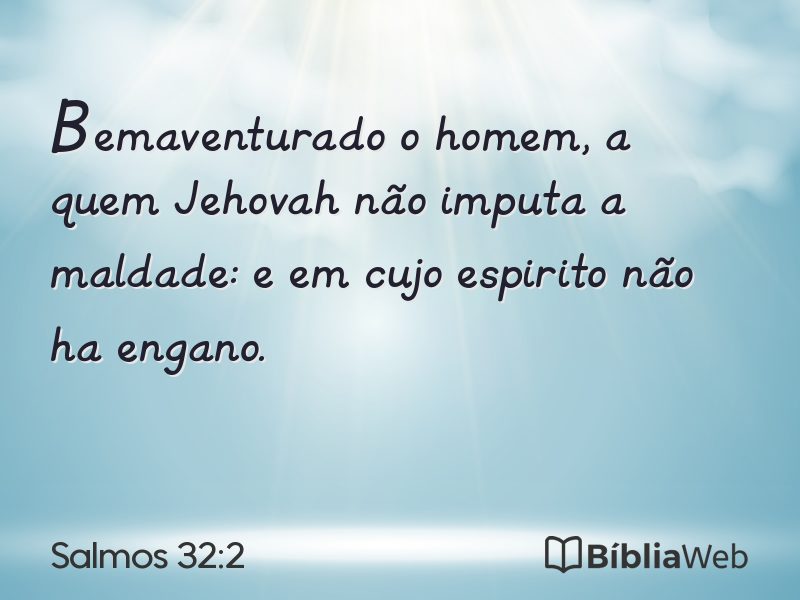 Salmos 32:2 em imagem para compartilhar