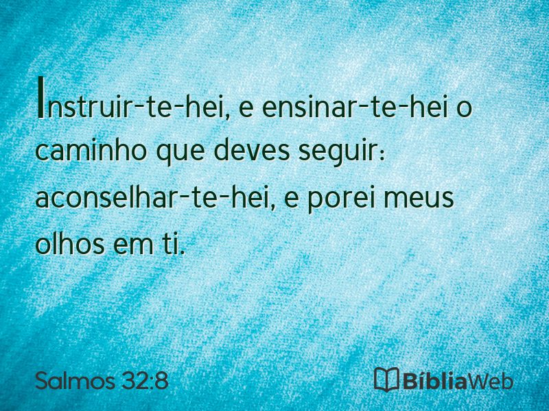Salmos 32:8 em imagem para compartilhar