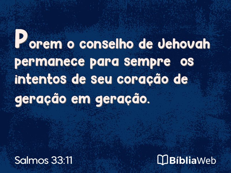 Salmos 33:11 em imagem para compartilhar