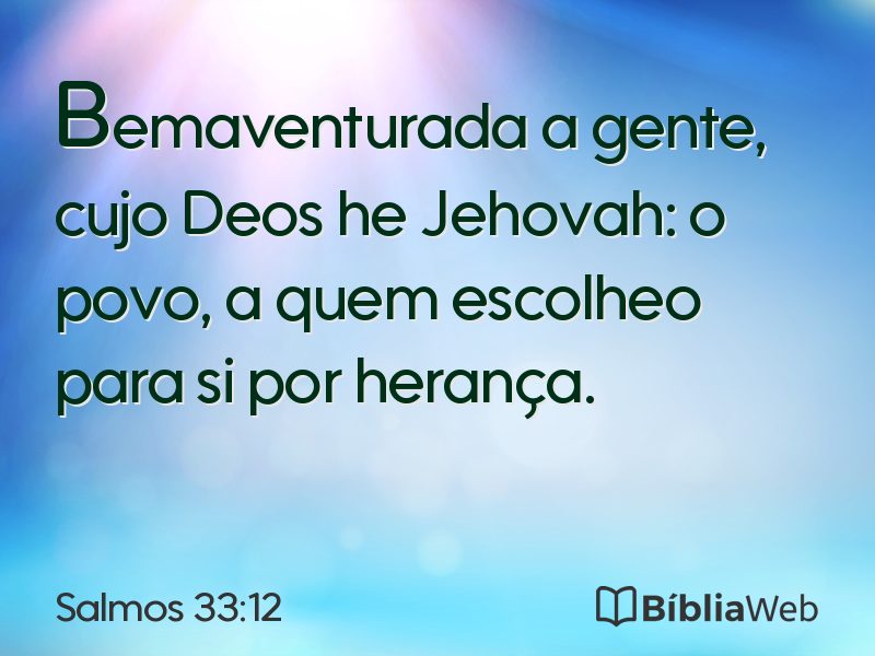 Salmos 33:12 em imagem para compartilhar
