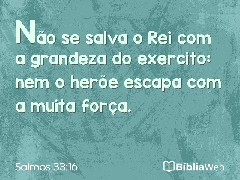 Salmos 33:16 em imagem para compartilhar