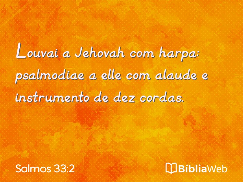 Salmos 33:2 em imagem para compartilhar