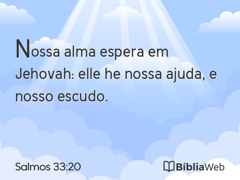 Salmos 33:20 em imagem para compartilhar