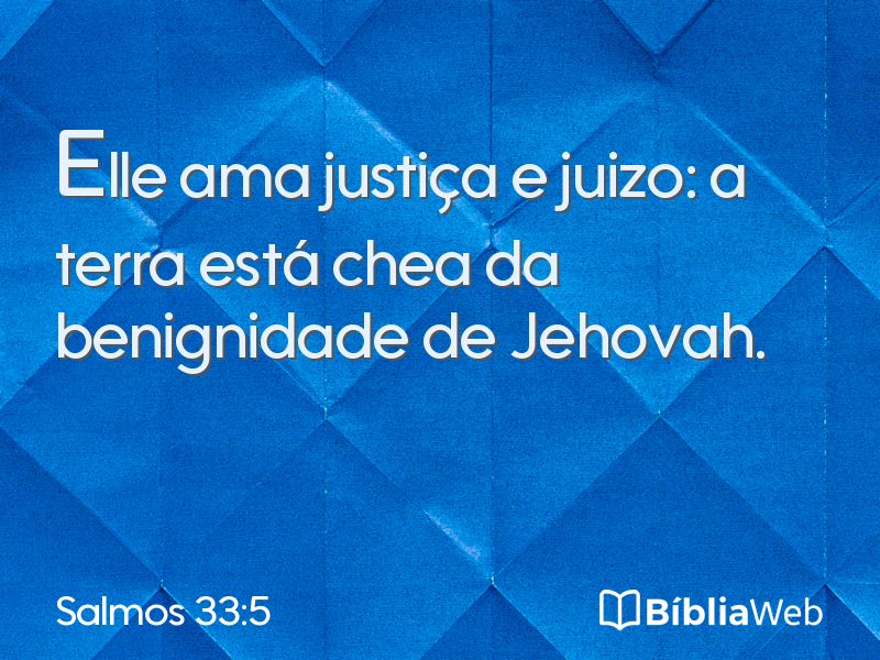Salmos 33:5 em imagem para compartilhar