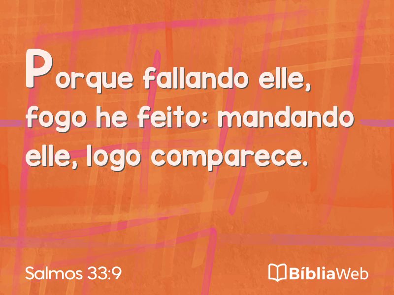 Salmos 33:9 em imagem para compartilhar