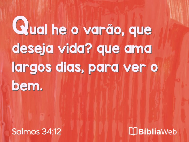 Salmos 34:12 em imagem para compartilhar