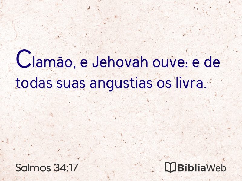 Salmos 34:17 em imagem para compartilhar