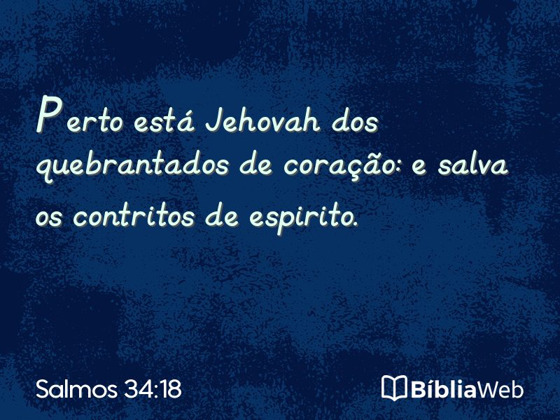 Salmos 34:18 em imagem para compartilhar