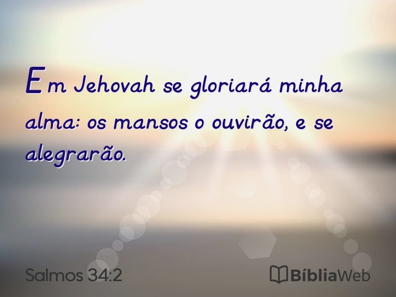 Salmos 34:2 em imagem para compartilhar