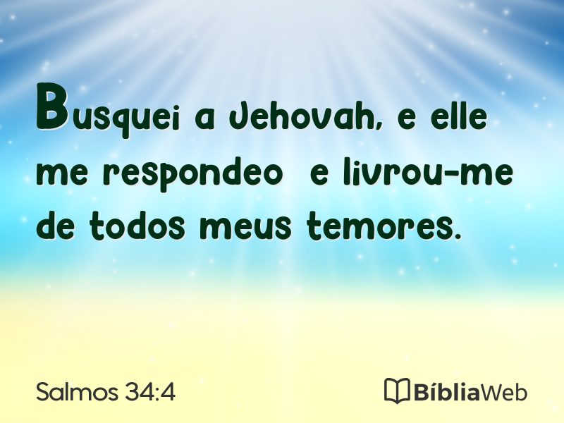 Salmos 34:4 em imagem para compartilhar