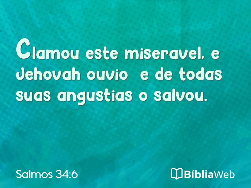 Salmos 34:6 em imagem para compartilhar