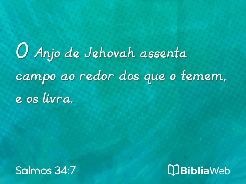 Salmos 34:7 em imagem para compartilhar