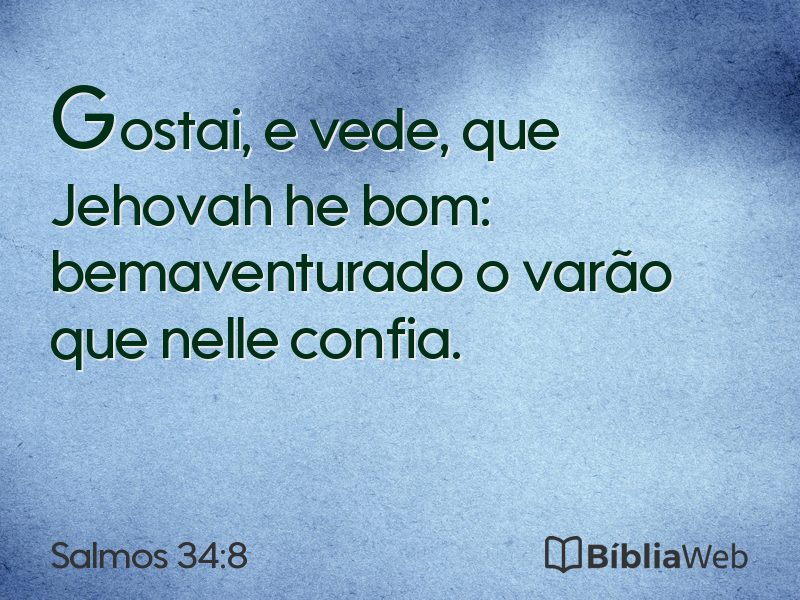 Salmos 34:8 em imagem para compartilhar