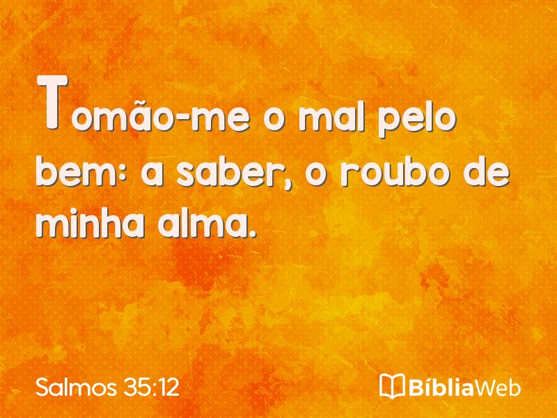 Salmos 35:12 em imagem para compartilhar