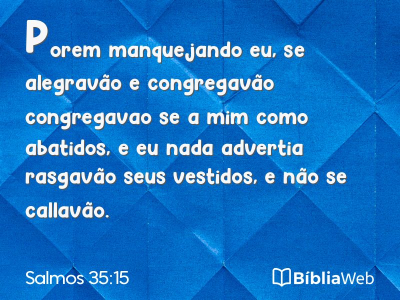 Salmos 35:15 em imagem para compartilhar