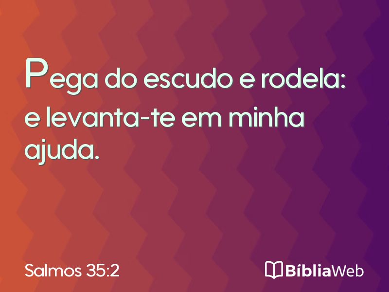 Salmos 35:2 em imagem para compartilhar