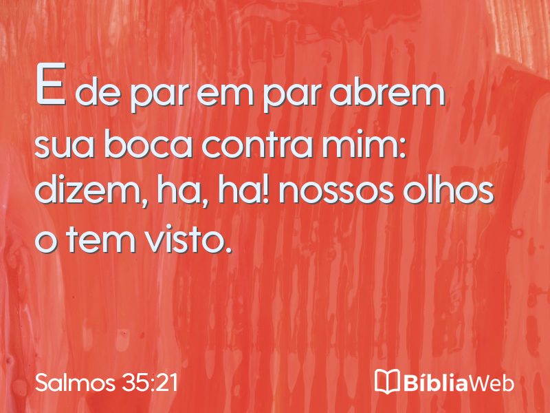Salmos 35:21 em imagem para compartilhar