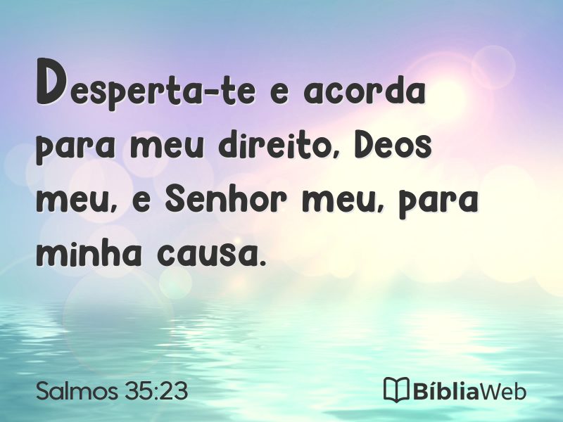 Salmos 35:23 em imagem para compartilhar