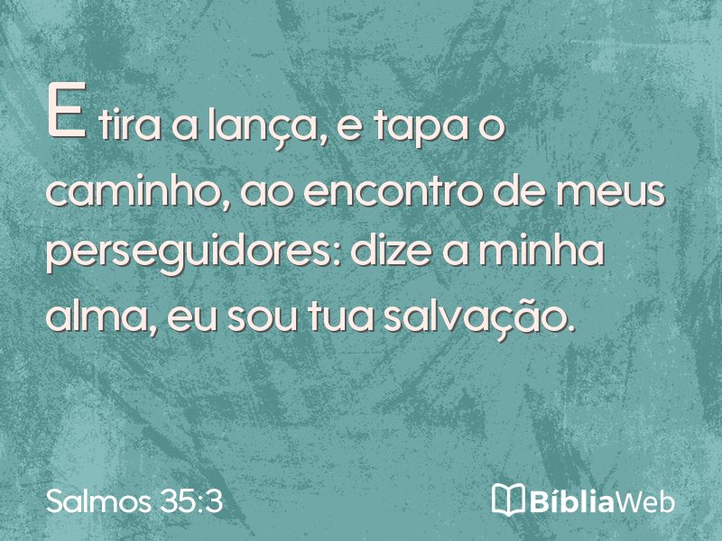 Salmos 35:3 em imagem para compartilhar