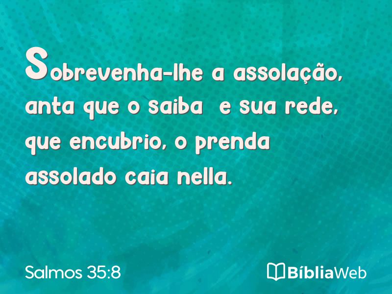 Salmos 35:8 em imagem para compartilhar